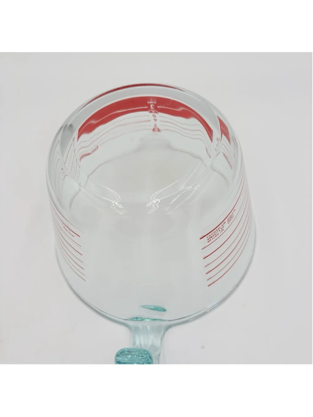 VTG Pyrex 8 Cup 2 Qt 2000mL Glass Measuring Batter Bowl Red Made USA